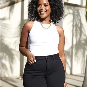 NWT Express Stretch High Rise Legging Black Denim Jeans 18R